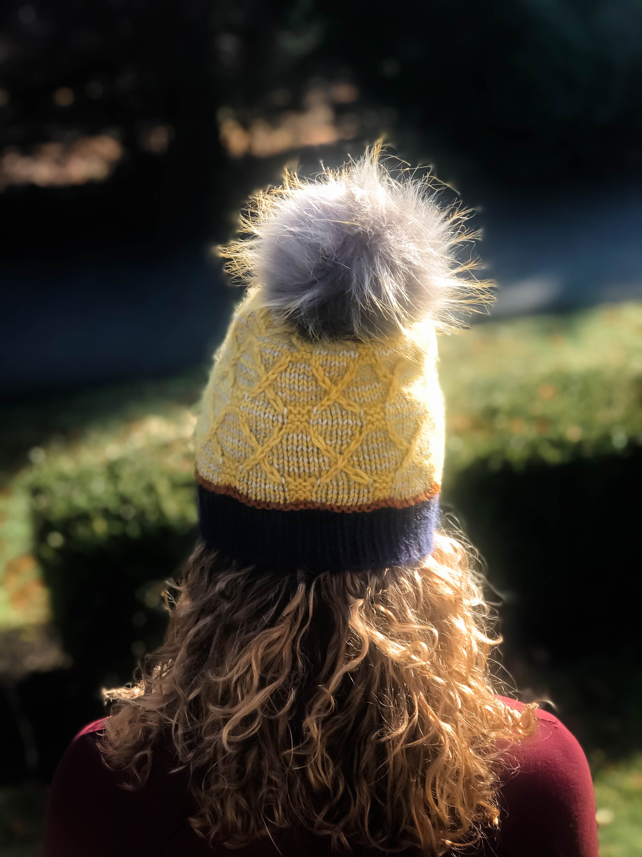 帽子 y.a.r.n 3D cross knit hat YARN